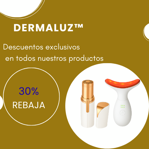 DERMALUZ™- MASAJEADOR FACIAL LED Y DEPILADOR FACIAL